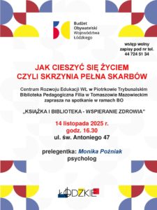 Zapraszamy na spotkanie z psycholog Moniką Poźniak